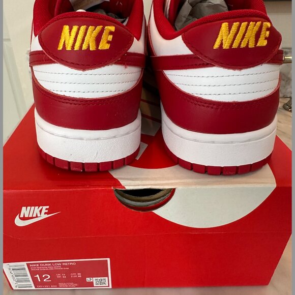 Nike Mens Dunk Red "USC"  NEW, NWT, NEVER WORN.  Size 12 - Picture 7 of 8